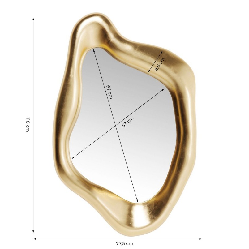 Mirror Hologram Gold 119x76cm Kare Design