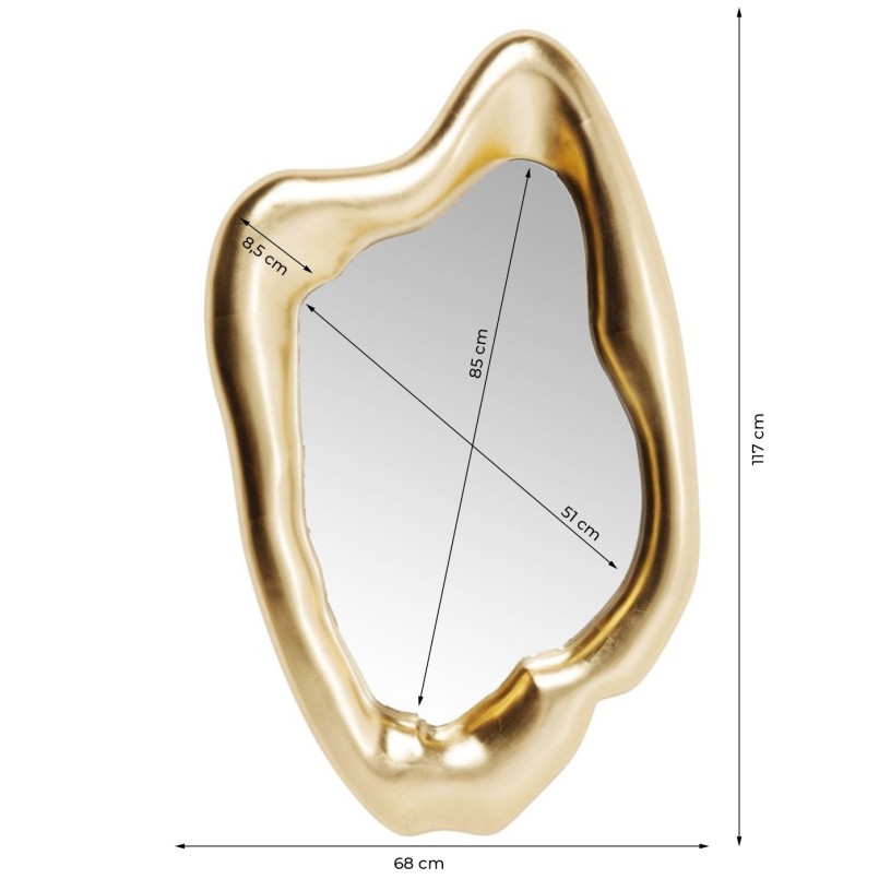 Mirror Hologram Gold 117x68cm Kare Design