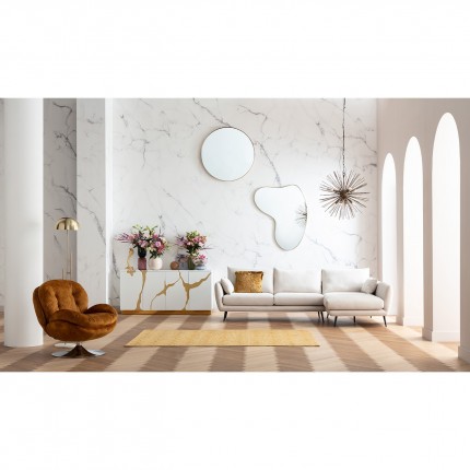 Dressoir Cracked wit en goud Kare Design