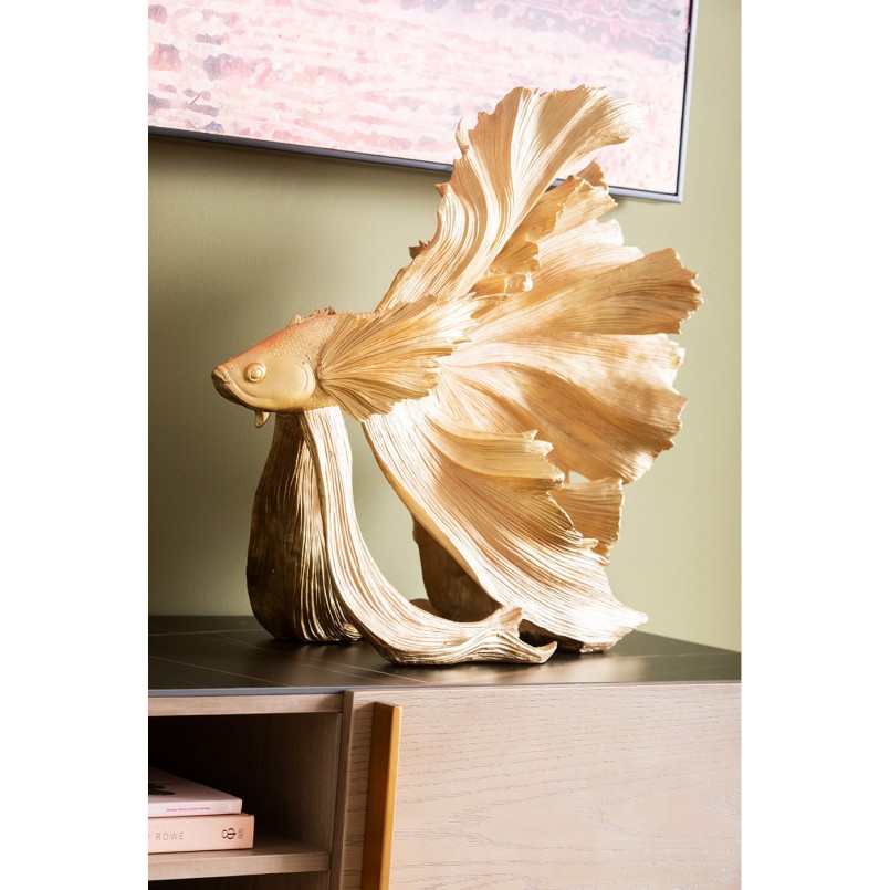 Deco Object Betta Fish Gold Small Kare Design
