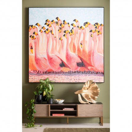 Serveerschaal bloem wit en goud Ø25cm Kare Design