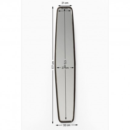 Spiegel Clip 177x32cm messing Kare Design