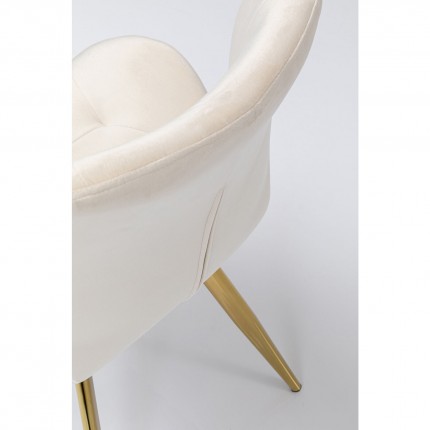 Stoel Viva fluweel creme Kare Design