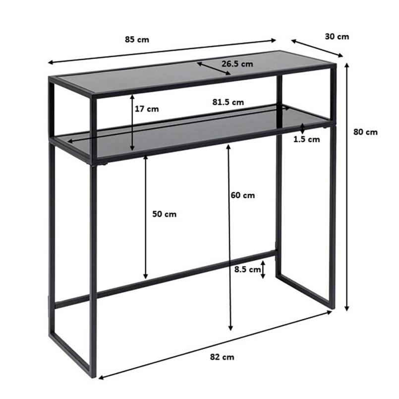 Console Loft noir 80x85