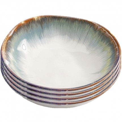 Plate Deep Organic Ø21cm blue (4/set) Kare Design