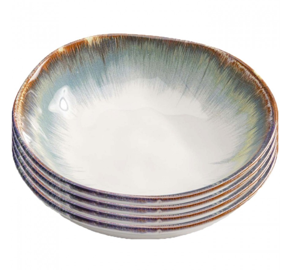 Plate Deep Organic Ø21cm blue (4/set) Kare Design Plate Deep Organic Ø21cm blue (4/set) Kare Design