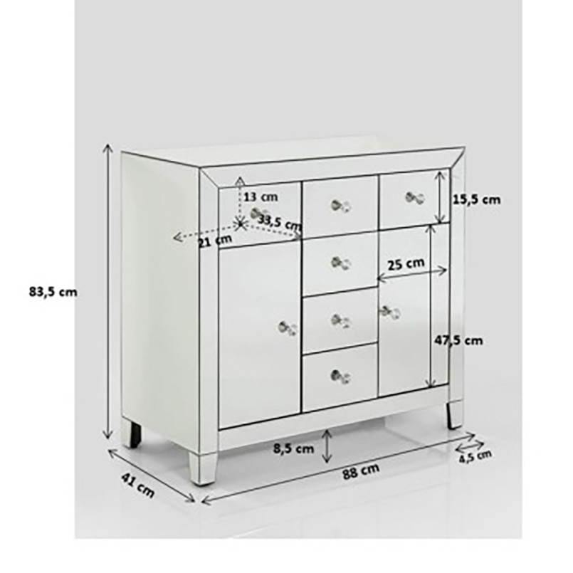 Sideboard Luxury 2 Doors 6 Drawers Kare Design