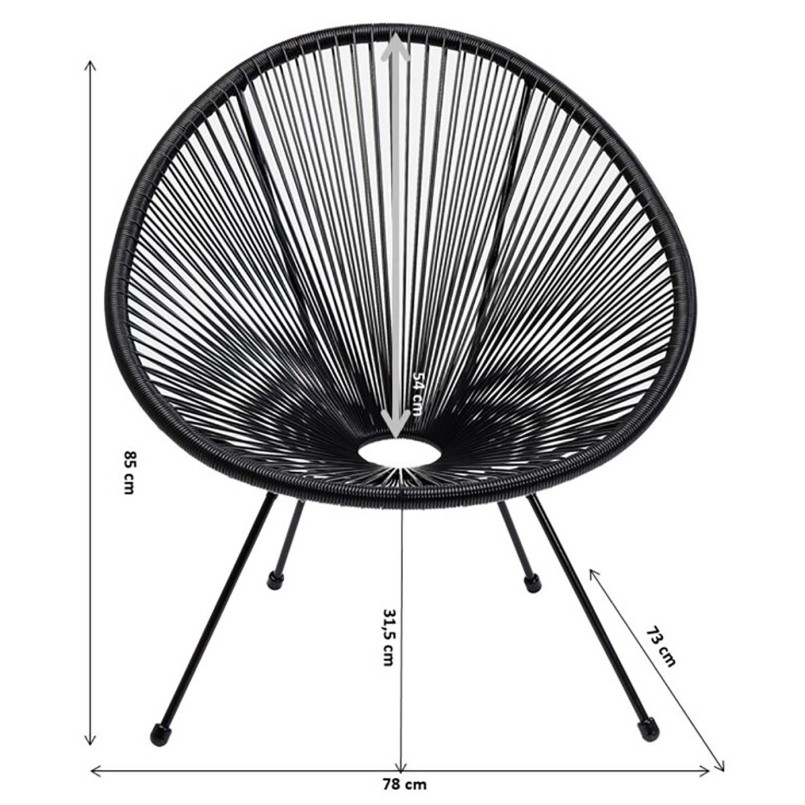 Fauteuil Acapulco turquoise