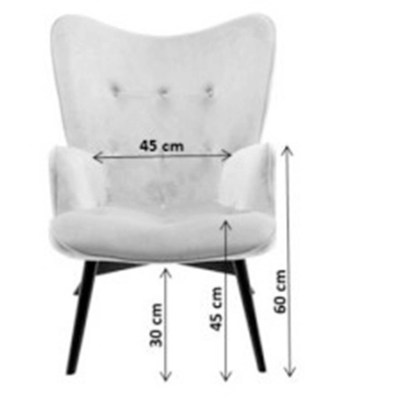 Fauteuil Vicky crème