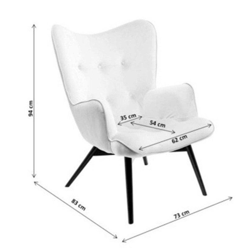 Fauteuil Vicky crème