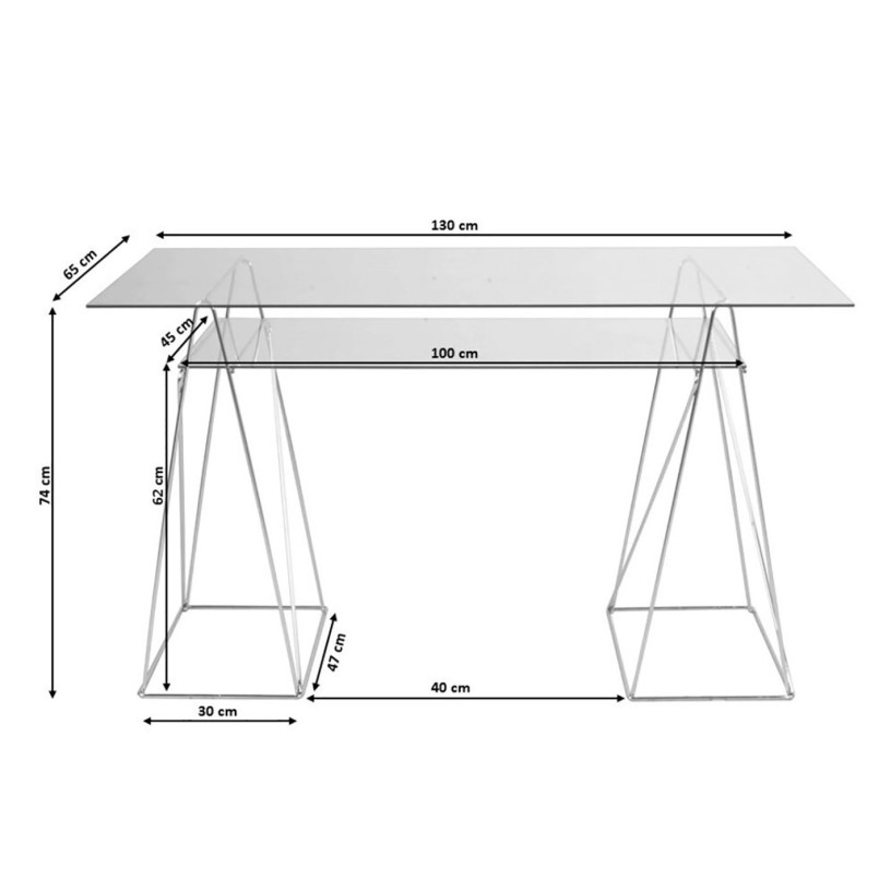 Bureau en verre Polar Kare Design