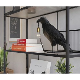 Lampe à poser Crow noir mat