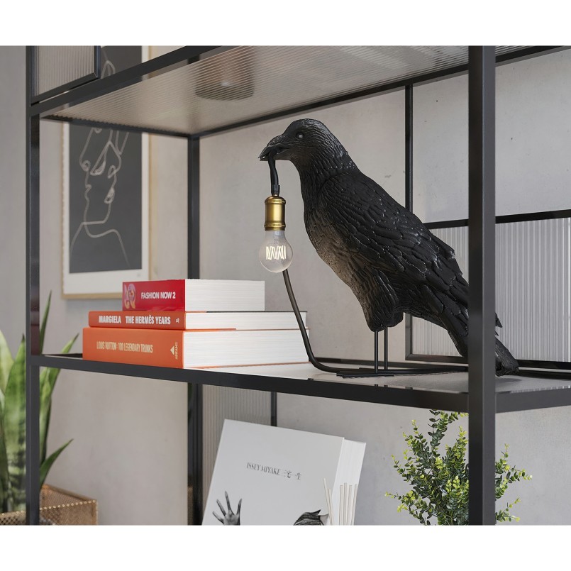 Lampe à poser Crow noir mat