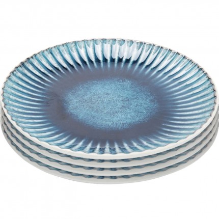 Plate Mustique Rim Ø21cm (4/Set) Kare Design Plate Mustique Rim Ø21cm (4/Set) Kare Design