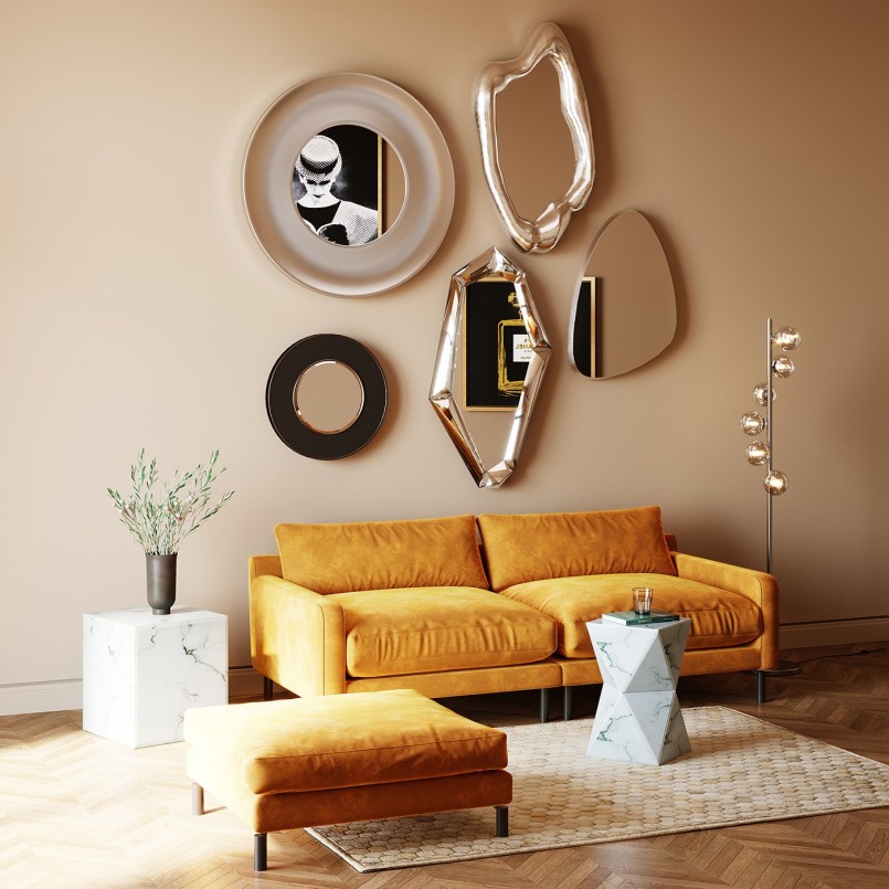 Mirror Hologram Silver 117x68cm Kare Design