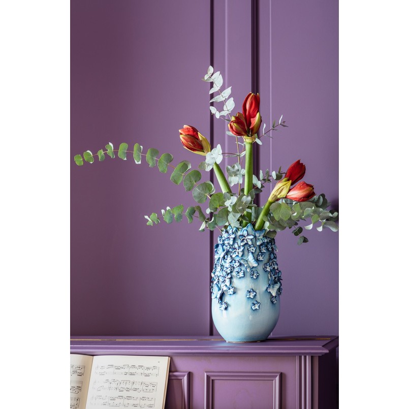 Vase Butterflies bleu clair 35cm Kare Design