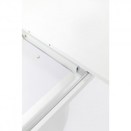 Uitschuifbare eettafel Benvenuto ovaal mat wit Kare Design