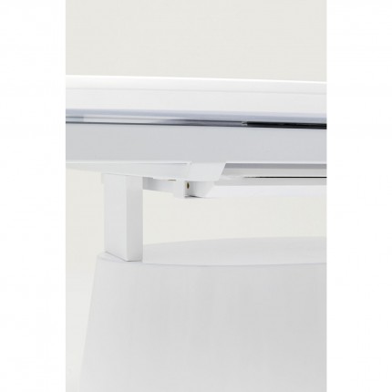 Uitschuifbare eettafel Benvenuto ovaal mat wit Kare Design