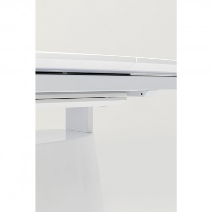 Uitschuifbare eettafel Benvenuto ovaal mat wit Kare Design