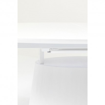 Uitschuifbare eettafel Benvenuto ovaal mat wit Kare Design