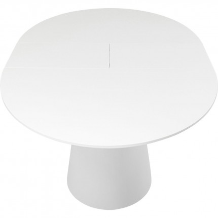 Uitschuifbare eettafel Benvenuto ovaal mat wit Kare Design