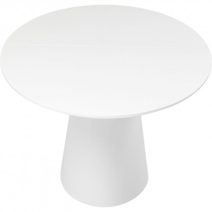 Uitschuifbare eettafel Benvenuto ovaal mat wit Kare Design
