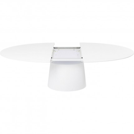 Uitschuifbare eettafel Benvenuto ovaal mat wit Kare Design