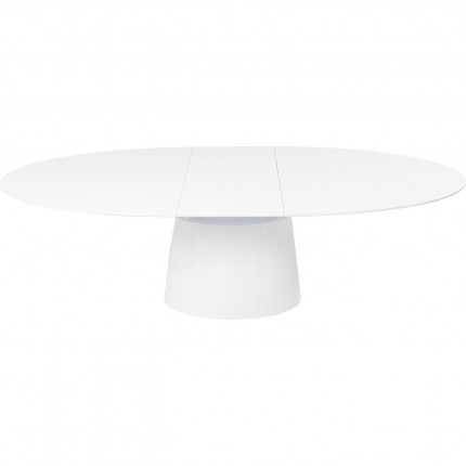 Uitschuifbare eettafel Benvenuto ovaal mat wit Kare Design