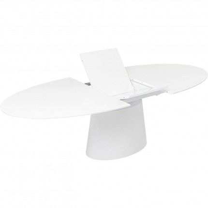 Extension Table Benvenuto oval matt white Kare Design