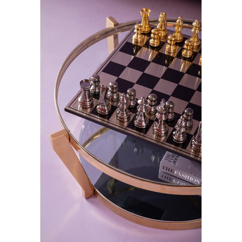 Table basse Monocolo doré Ø90