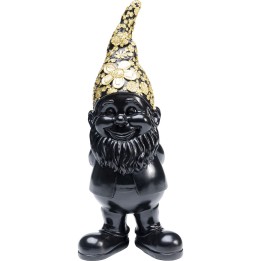 Figurine décorative Nain Standing noir-doré 30