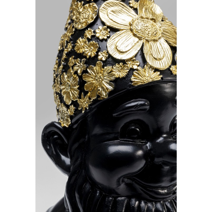 Figurine décorative Nain Standing noir-doré 30