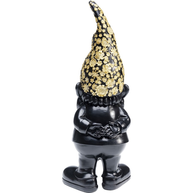 Figurine décorative Nain Standing noir-doré 30