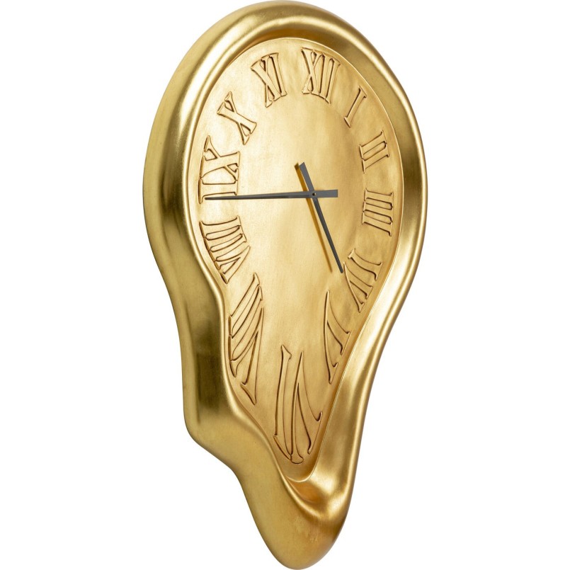 Horloge murale Big Drop doré 92x127cm
