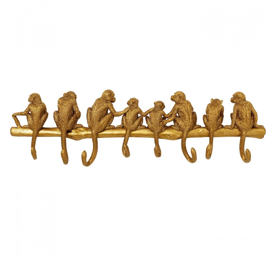 Wand kapstok aap haak goud 70cm Kare Design Wand kapstok aap haak goud 70cm Kare Design