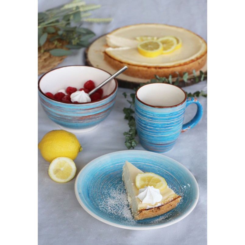Plate Deep Swirl Blue Ø21cm Kare Design
