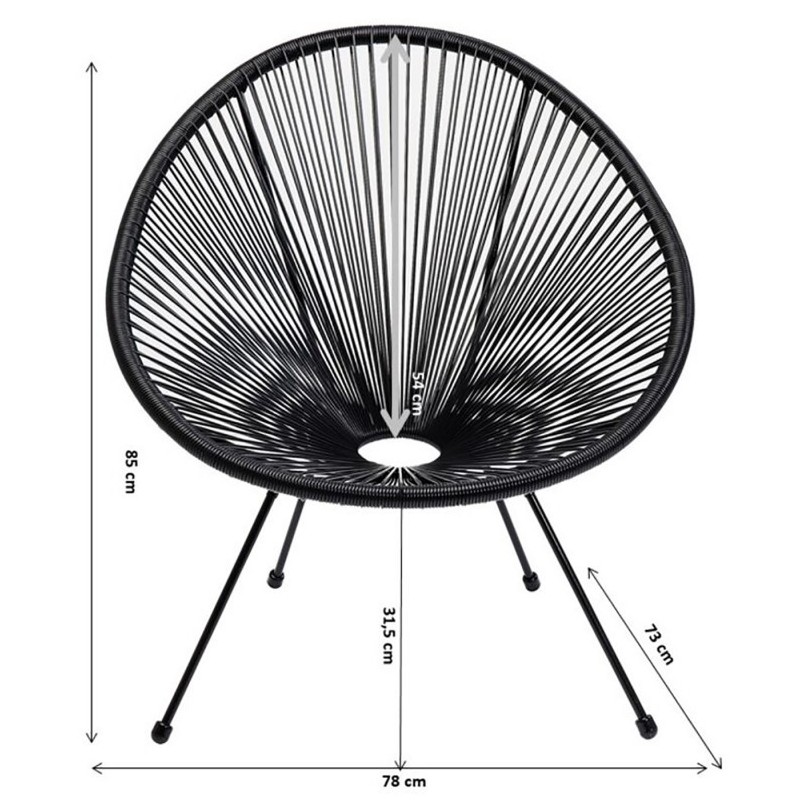 Fauteuil Acapulco fuchsia