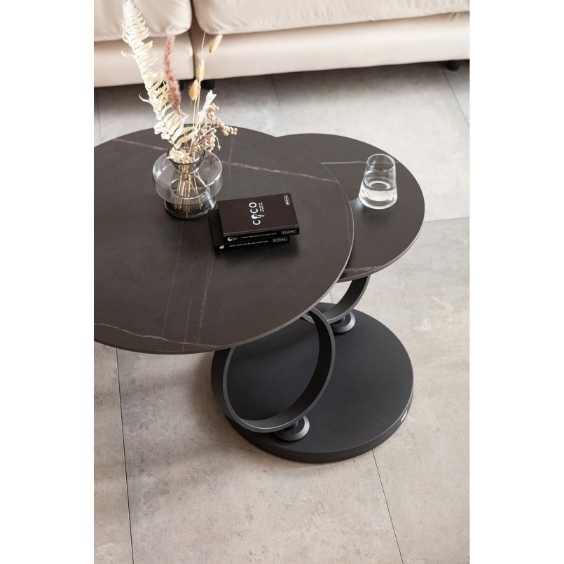 Table basse Beverly noir 133x80cm