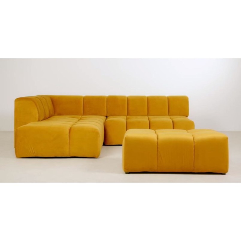 Pouf Belami velours ambre