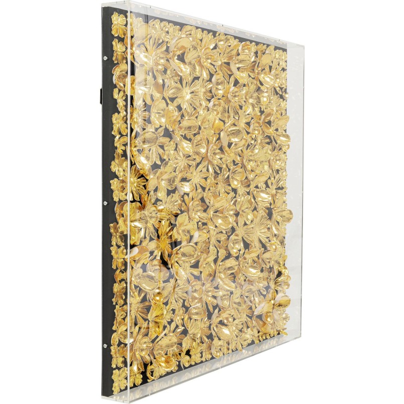 Cadre décoratif Gold Flower 80x80cm