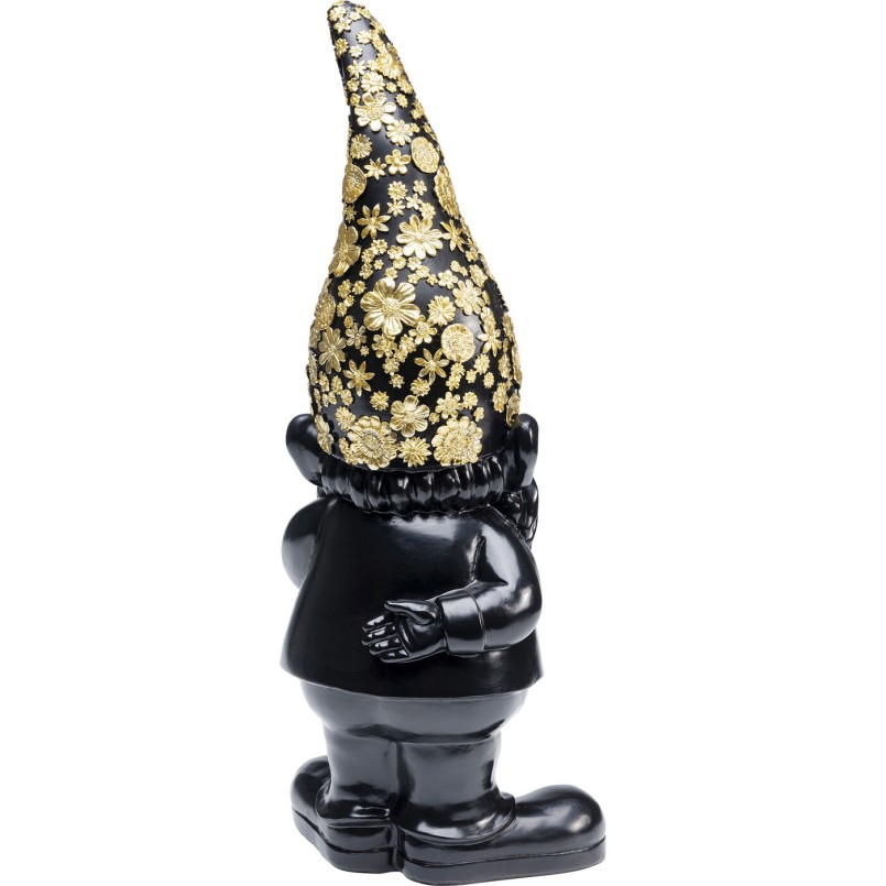 Figurine décorative Nain Standing noir-doré 45