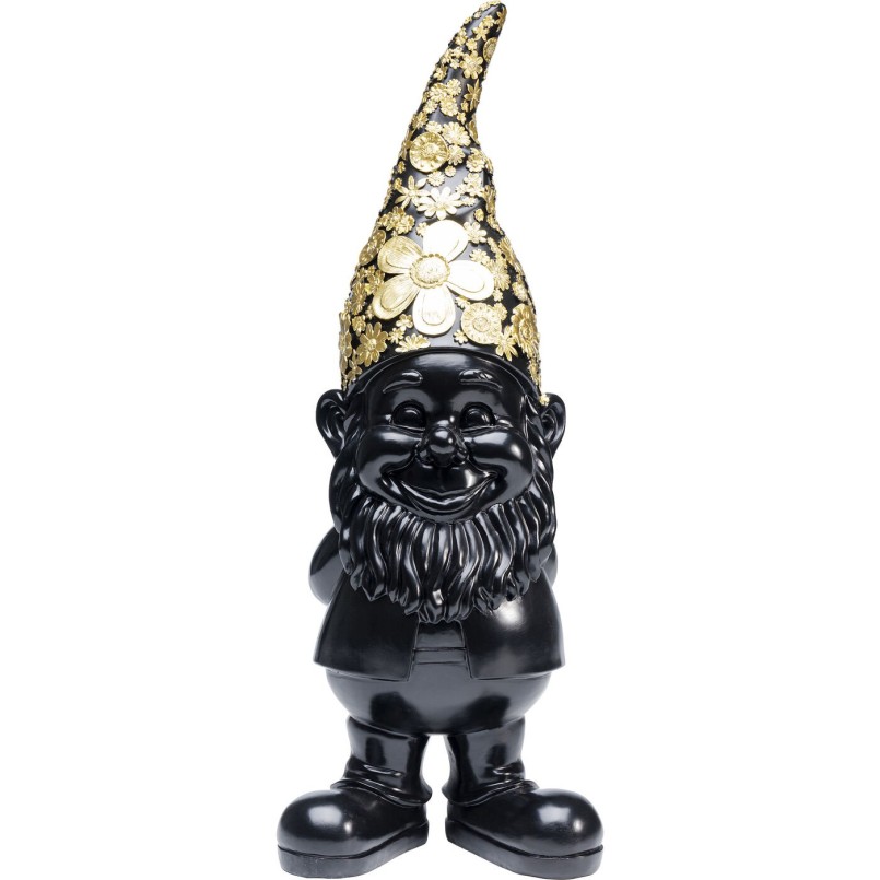 Figurine décorative Nain Standing noir-doré 60