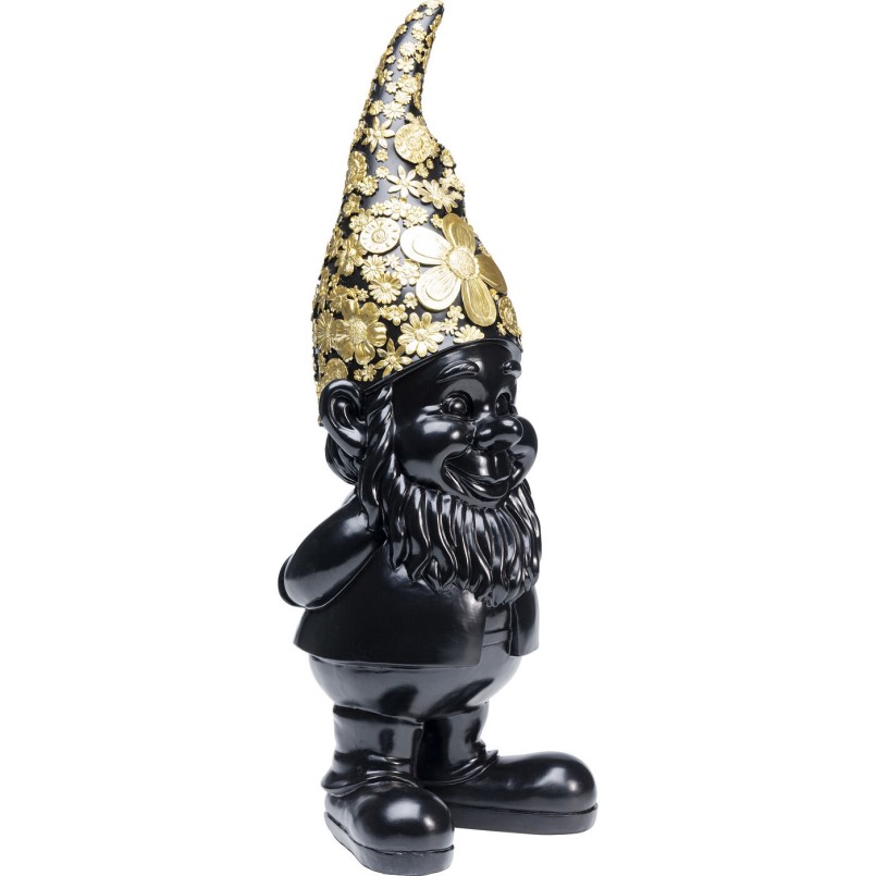 Figurine décorative Nain Standing noir-doré 60