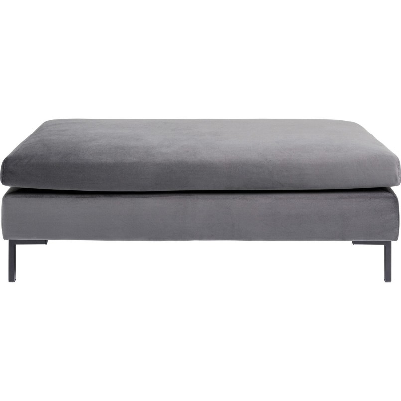 Tabouret Gianni velours gris noir