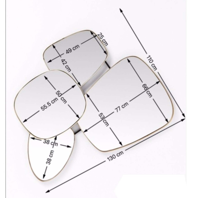 Miroir Shapes 130x105cm Kare Design