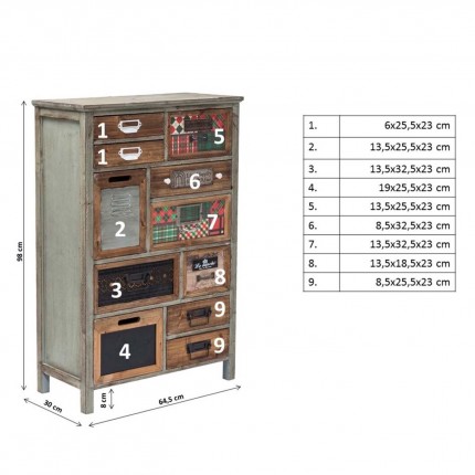 Dresser California 11 Drawers Kare Design