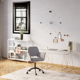 Horloge Umbrella Chrome et Noir Kare Design