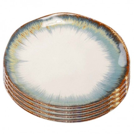 Plate Organic Ø26cm blue (4/Set) Kare Design