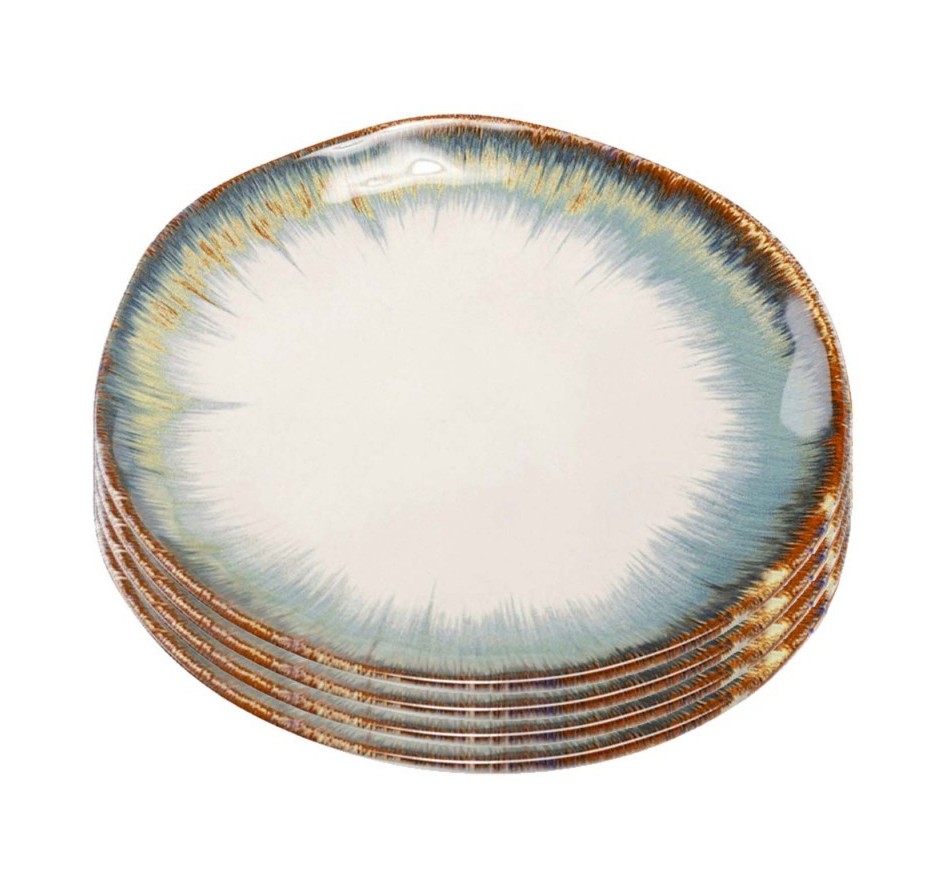Plate Organic Ø26cm blue (4/Set) Kare Design Plate Organic Ø26cm blue (4/Set) Kare Design