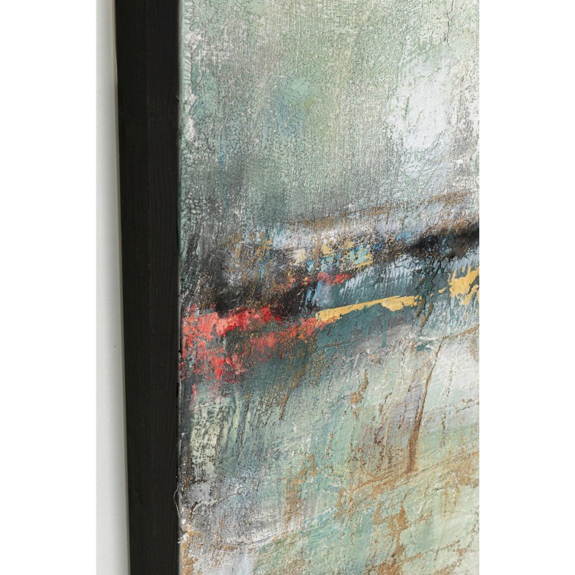 Tableau encadré Dust doré 120x120cm